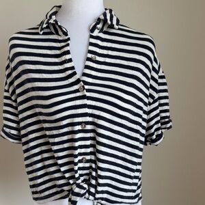Splendid Navy and White Striped Knit